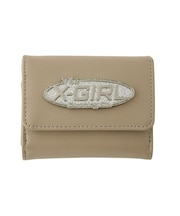 SILVER GLITTER OVAL LOGO BUCKLE MINI WALLET