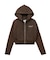 SWEAT AND KNIT ZIP UP HOODIE