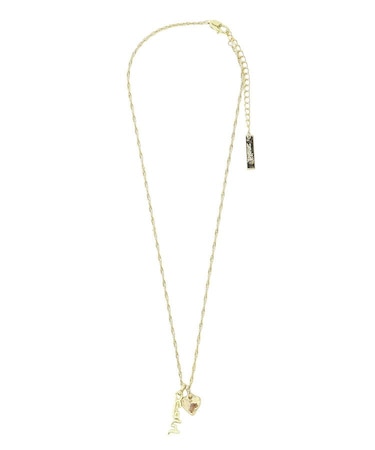 MILLS LOGO AND HEART NECKLACE