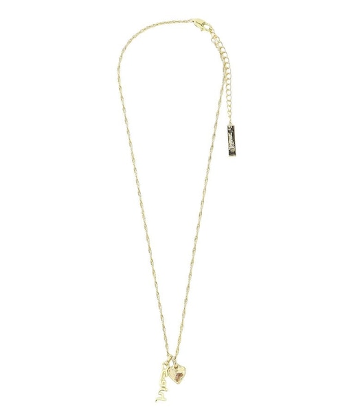 MILLS LOGO AND HEART NECKLACE