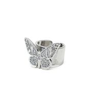 RHINESTONE BUTTERFLY LOGO RING