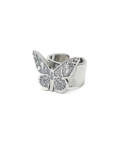 RHINESTONE BUTTERFLY LOGO RING