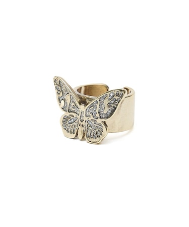 RHINESTONE BUTTERFLY LOGO RING