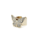 RHINESTONE BUTTERFLY LOGO RING