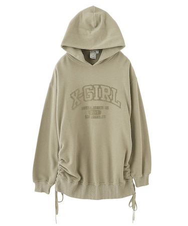 COLLEGE LOGO DRAWSTRING SWEAT DRESS
