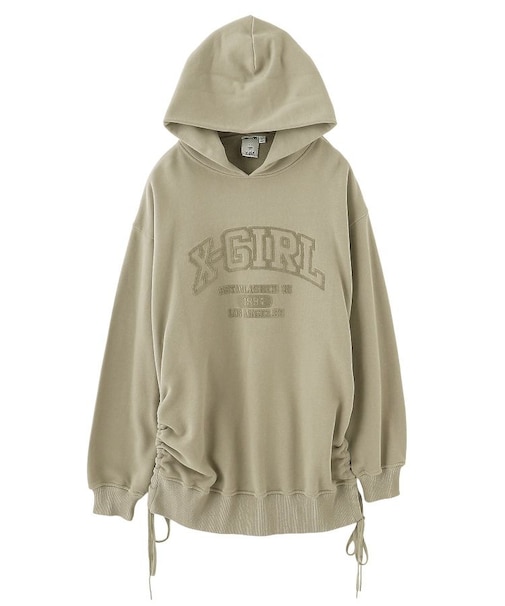 COLLEGE LOGO DRAWSTRING SWEAT DRESS