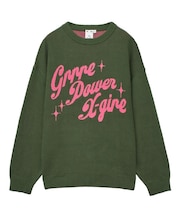 GIRL POWER LOGO JACQUARD KNIT TOP