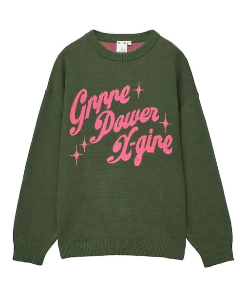 GIRL POWER LOGO JACQUARD KNIT TOP