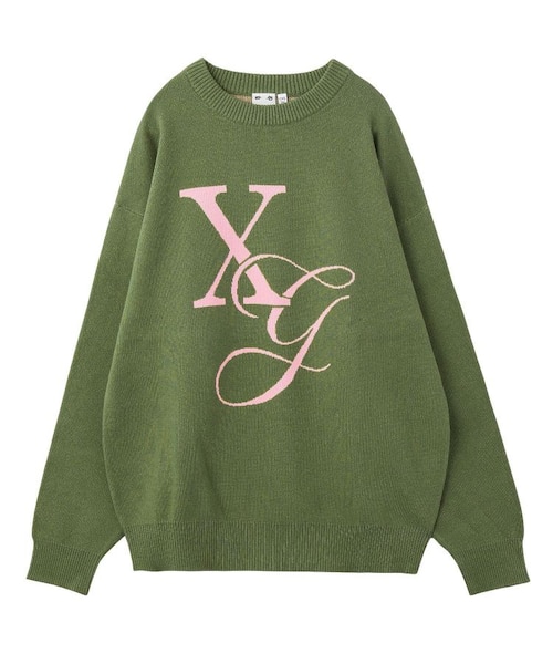 LETTERING LOGO JACQUARD KNIT TOP｜エックスガールの通販｜&mall