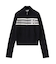 NUMBERING JACQUARD ZIP UP KNIT TOP