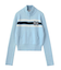 NUMBERING JACQUARD ZIP UP KNIT TOP