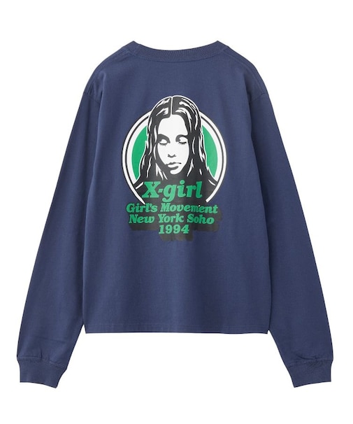 MESSAGE AND FACE CIRCLE LOGO L/S TEE