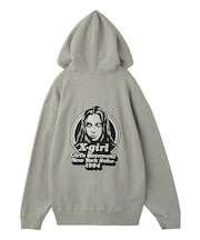 MESSAGE AND FACE ZIP UP SWEAT HOODIE