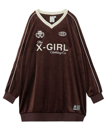 VELOUR GAME SHIRT DRESS