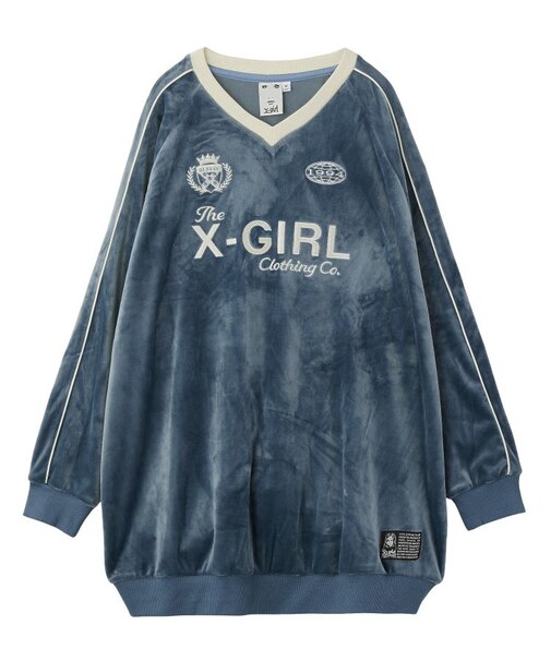 VELOUR GAME SHIRT DRESS
