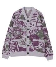 COLLAGE GRAPHIC JACQUARD KNIT CARDIGAN