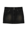FLOCKED DENIM MINI SKIRT
