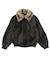 EMBOSSED LOGO PATCH DISTRESSED FAUX LEATHER JACKET