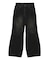 FLOCKED DENIM FLARE PANTS
