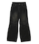 FLOCKED DENIM FLARE PANTS