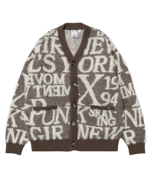 LOGO AND BUNNY JACQUARD KNIT CARDIGAN｜エックスガールの通販