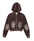 FADED VELOUR COMPACT ZIP UP HOODIE