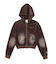 FADED VELOUR COMPACT ZIP UP HOODIE