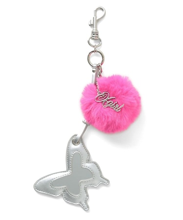 MIRROR AND LOGO KEY CHARM