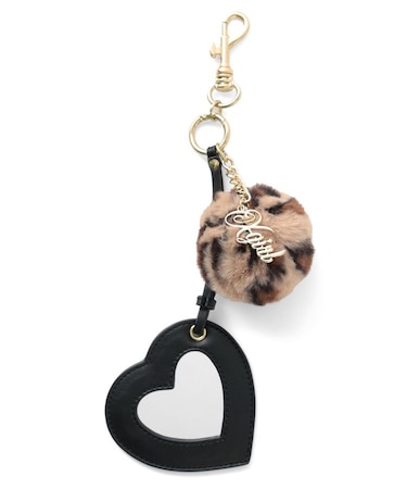 MIRROR AND LOGO KEY CHARM