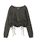 FADED DRAWSTRING L/S TOP