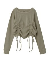 FADED DRAWSTRING L/S TOP