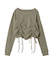 FADED DRAWSTRING L/S TOP
