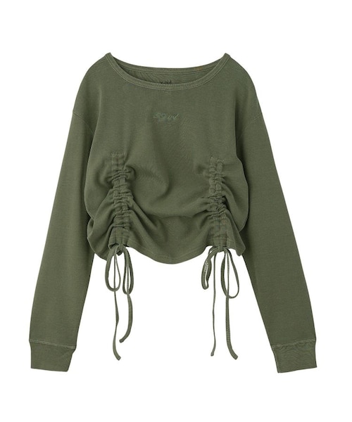 FADED DRAWSTRING L/S TOP｜エックスガールの通販｜&mall（アンド