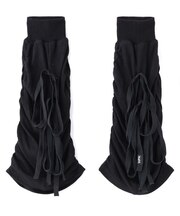 GATHERED LACE UP LEG WARMER