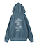 MIX LOGO & FACE FADED ZIP UP SWEAT HOODIE