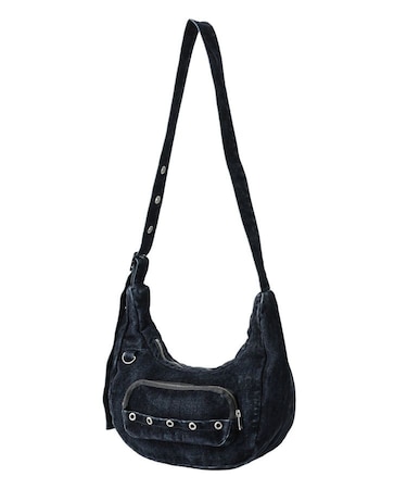 FLOCKED DENIM BAG