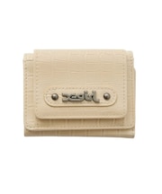 MILLS LOGO FAUX CROCO MINI WALLET