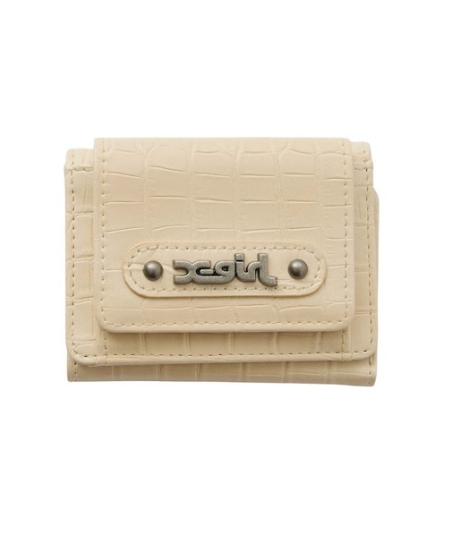 MILLS LOGO FAUX CROCO MINI WALLET