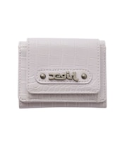 MILLS LOGO FAUX CROCO MINI WALLET
