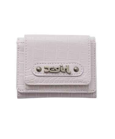 MILLS LOGO FAUX CROCO MINI WALLET