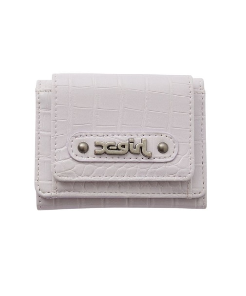 MILLS LOGO FAUX CROCO MINI WALLET