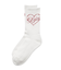 HEART SCRIPT LOGO RIB SOCKS