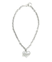 HEART SCRIPT LOGO CHAIN NECKLACE