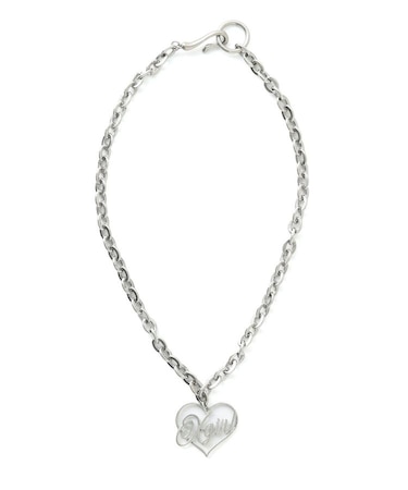 HEART SCRIPT LOGO CHAIN NECKLACE