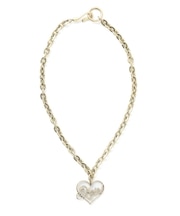 HEART SCRIPT LOGO CHAIN NECKLACE