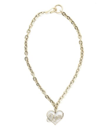 HEART SCRIPT LOGO CHAIN NECKLACE