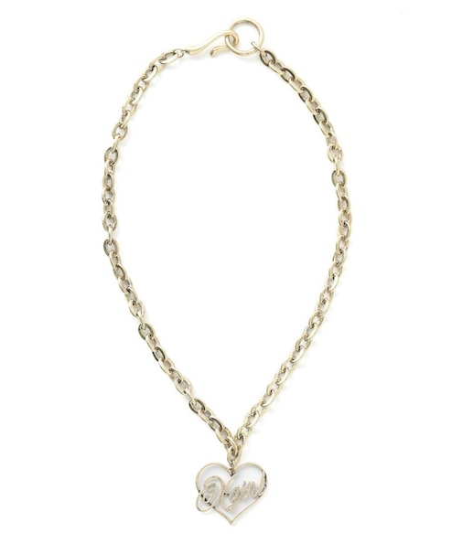 HEART SCRIPT LOGO CHAIN NECKLACE