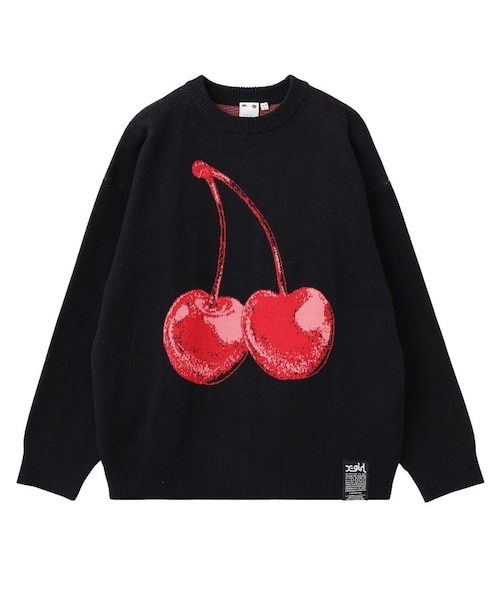 CHERRY JACQUARD KNIT TOP｜エックスガールの通販｜&mall（アンド