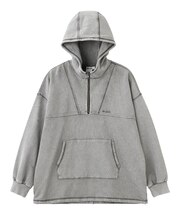 BLEACHED ANORAK SWEAT TOP