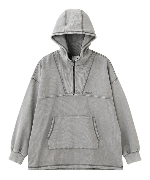 BLEACHED ANORAK SWEAT TOP